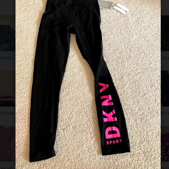 DNKY Black Sport Leggings - Picture 3 of 4